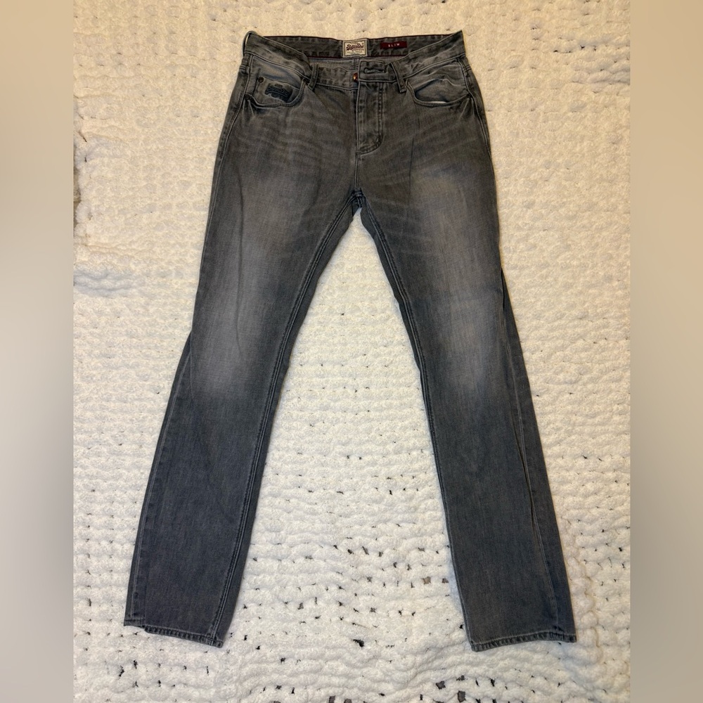 Superdry Men's Charcoal Skinny Jeans